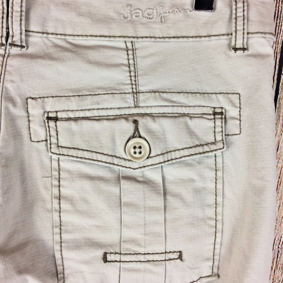 SOLD Jeans Khaki Stretch Cropped Cargo Pants Sz 12 - Picture 7 of 7